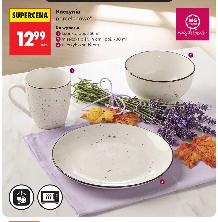 Naczynia porcelanowe miseczka o śr. 14 cm i poj. 700 ml Mg Home +2 warianty