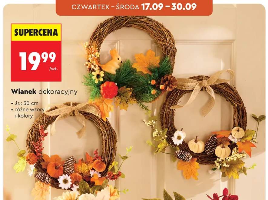 Wianek dekoracyjny śr. 30 cm