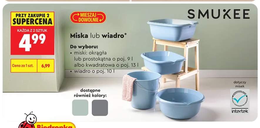 Miska okrągła 9 l Smukee +3 warianty