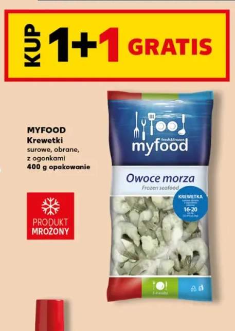 Krewetki surowe obrane z ogonkami Myfood