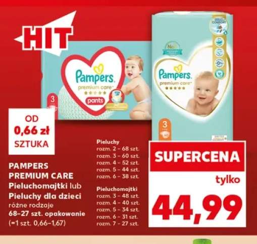Pieluchomajtki Pampers Premium Care +1 wariant
