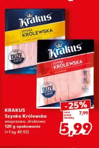 Szynka Królewska wieprzowa Krakus +1 wariant