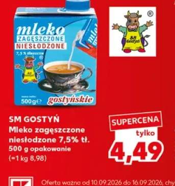 Mleko zagęszczone niesłodzone SM Gostyń 7,5%