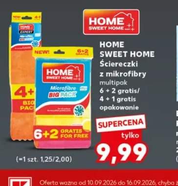 Ściereczki z mikrofibry 6+2 gratis Home Sweet +1 wariant