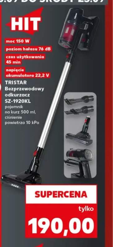Bezprzewodowy odkurzacz SZ-1920KL Tristar