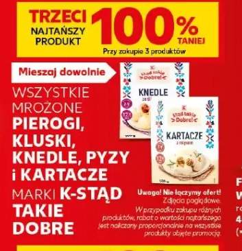 Mrożone pierogi, kluski, knedle, pyzy i kartacze marki K-Stąd Takie Dobre +2 warianty