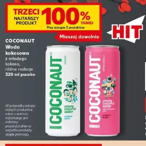 Woda kokosowa z młodego kokosa classic Coconaut +1 wariant