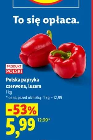 Polska papryka czerwona luzem