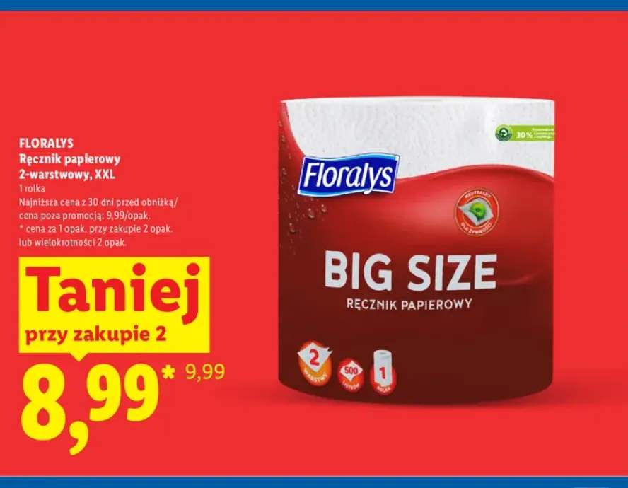 Ręcznik papierowy 2-warstwowy XXL Floralys