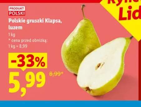 Gruszki Klapsa polskie Ryneczek Lidla