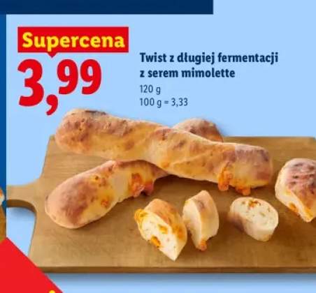 Twist z długiej fermentacji z serem mimolette
