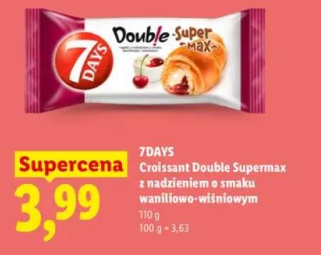 Croissant Double Supermax z nadzieniem o smaku waniliowo-wiśniowym 7Days