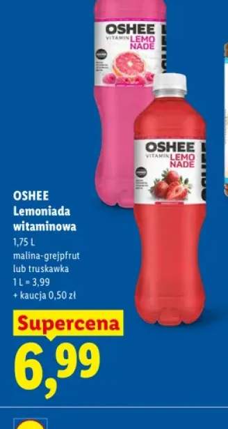 Lemoniada witaminowa malina-grejpfrut Oshee +1 wariant