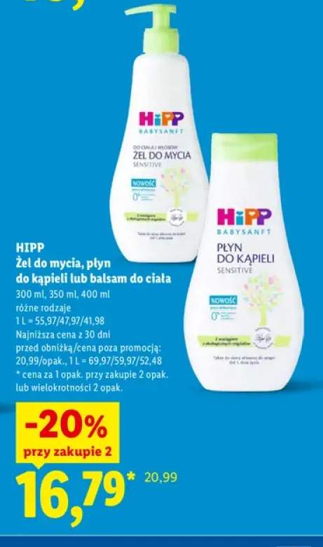 Żel do mycia HiPP +2 warianty