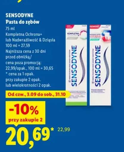 Pasta do zębów Kompletna Ochrona+ Sensodyne +1 wariant