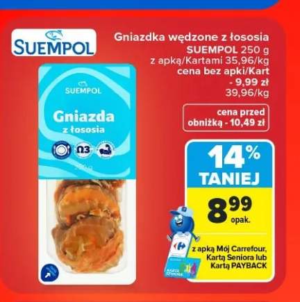 Gniazdka wędzone z łososia Suempol