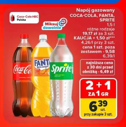 Napój gazowany Coca-Cola +2 warianty