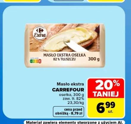 Masło ekstra osełka Carrefour