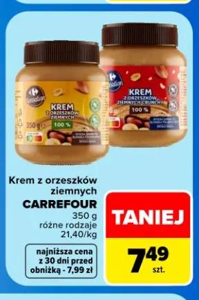 Krem z orzeszków ziemnych Carrefour +1 wariant