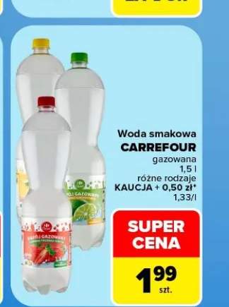 Woda smakowa gazowana Carrefour