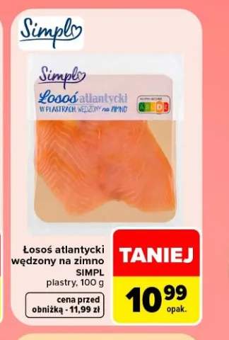 Łosoś atlantycki wędzony na zimno Simpl