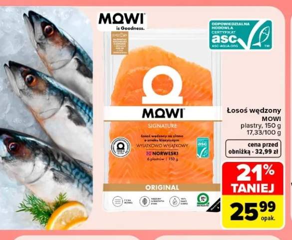 Łosoś wędzony Mowi