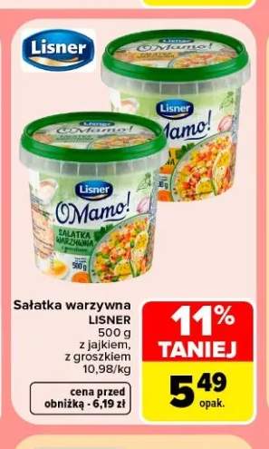 Sałatka warzywna z jajkiem Lisner +1 wariant