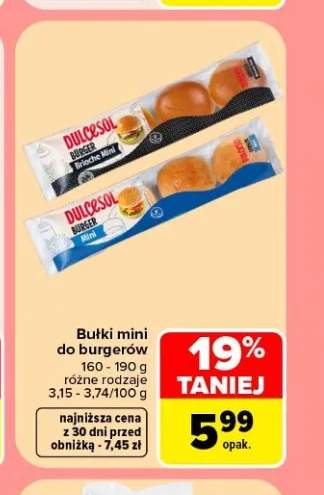 Bułki mini do burgerów Dulcesol