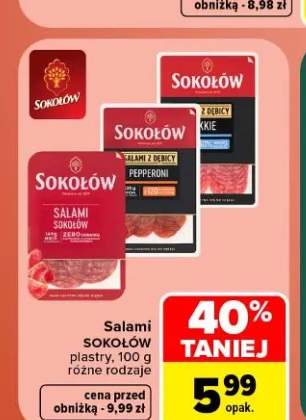 Salami w plastrach Sokołów +2 warianty
