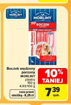 Boczek wędzony parzony plastry Morliny