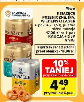 Piwo Książęce pszeniczne 4-pak +2 warianty