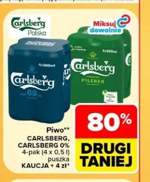 Piwo Carlsberg 4-pak +1 wariant