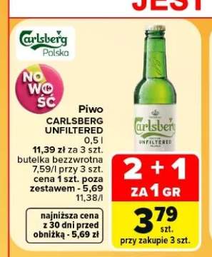 Piwo Carlsberg Unfiltered