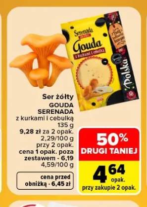 Ser żółty Gouda Serenada z kurkami i cebulką