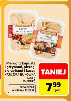 Pierogi z kapustą i grzybami Karczma Bukówka +1 wariant