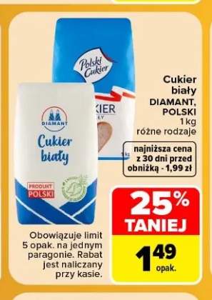 Cukier biały Diamant +1 wariant
