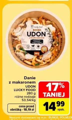 Danie z makaronem Udon Lucky Food