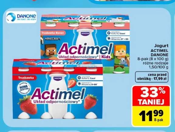Jogurt Actimel Danone 8-pak