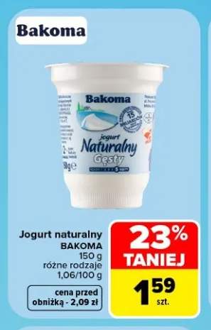 Jogurt naturalny Bakoma