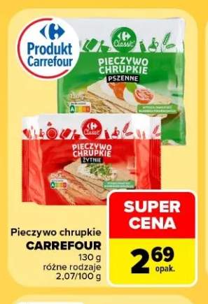 Pieczywo chrupkie pszenne Carrefour +1 wariant