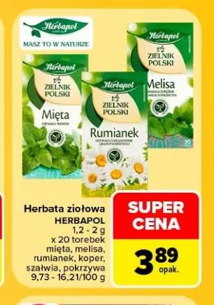 Herbata ziołowa Herbapol mięta +5 wariantów
