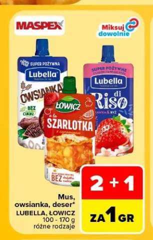 Mus, owsianka, deser Lubella, Łowicz