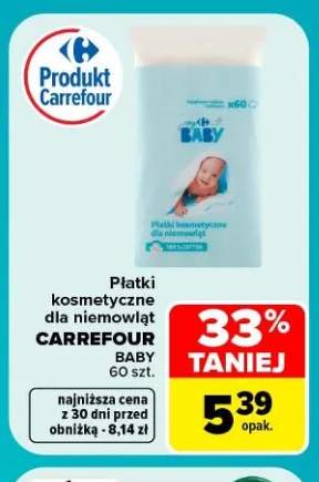 Płatki kosmetyczne dla niemowląt Carrefour Baby