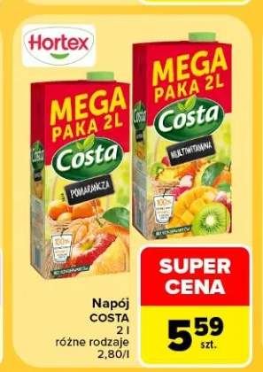 Napój Costa pomarańcza +1 wariant