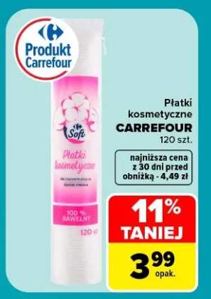 Płatki kosmetyczne Carrefour