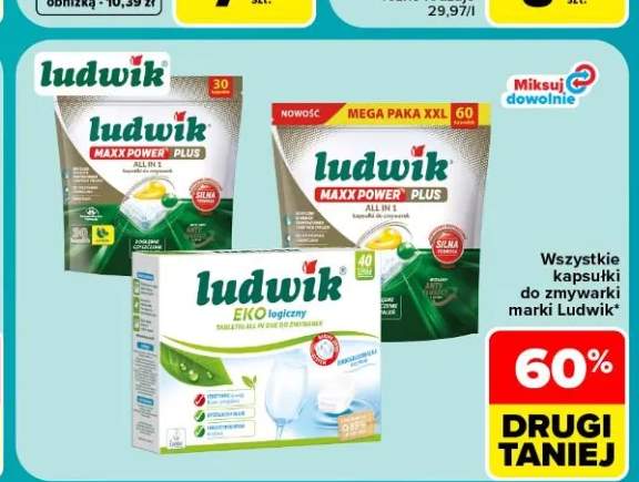 Kapsułki do zmywarki marki Ludwik +3 warianty