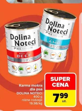 Karma mokra dla psa Rich in Beef Dolina Noteci +1 wariant