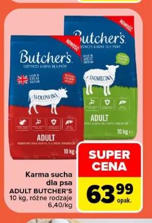 Karma sucha dla psa Adult Butcher's wołowina +1 wariant