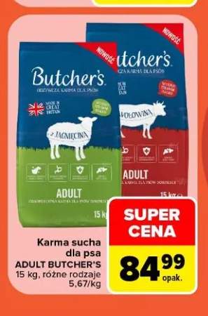 Karma sucha dla psa Adult Butcher's jagnięcina +1 wariant