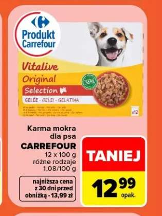 Karma mokra dla psa Carrefour 12-pak